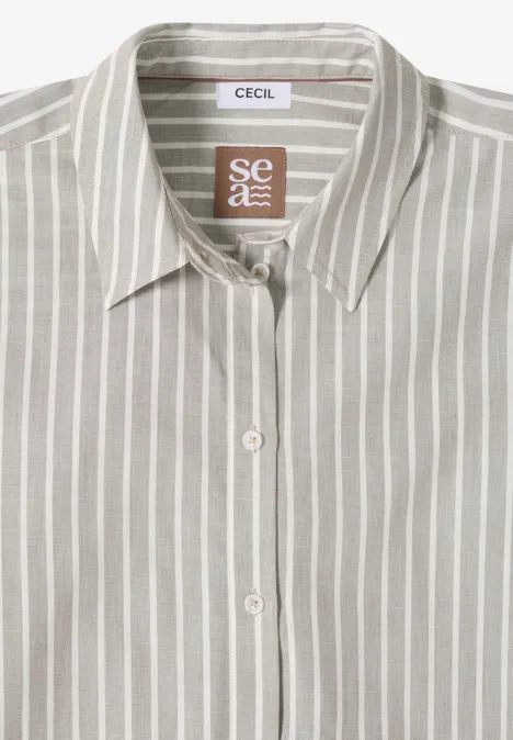 Gestrefte Hemdbluse urban taupe Gestrefte Hemdbluse urban taupe