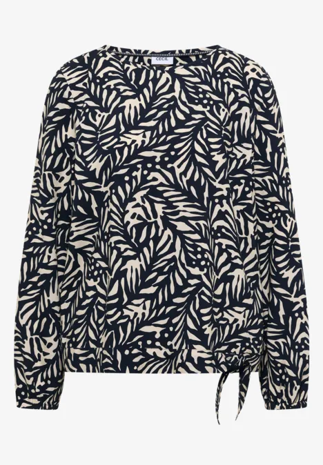 Bluzka koszulowa z węzłem universal blue