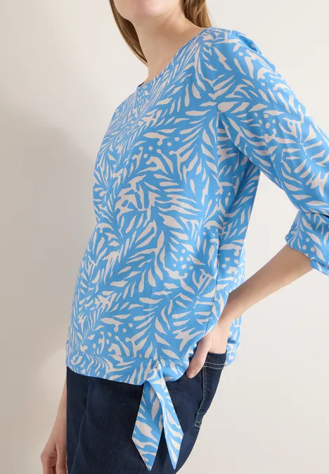 Blouse avec nœud fountain blue