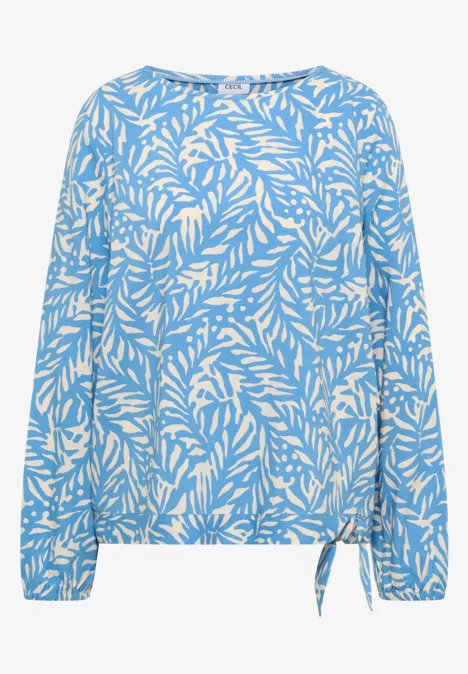 Blouse avec nœud fountain blue