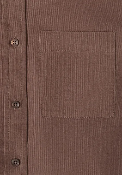 Hemdbluse in Unifarbe urban taupe