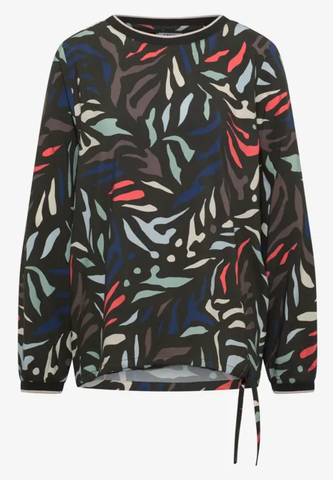 Blouse à motifs raw khaki