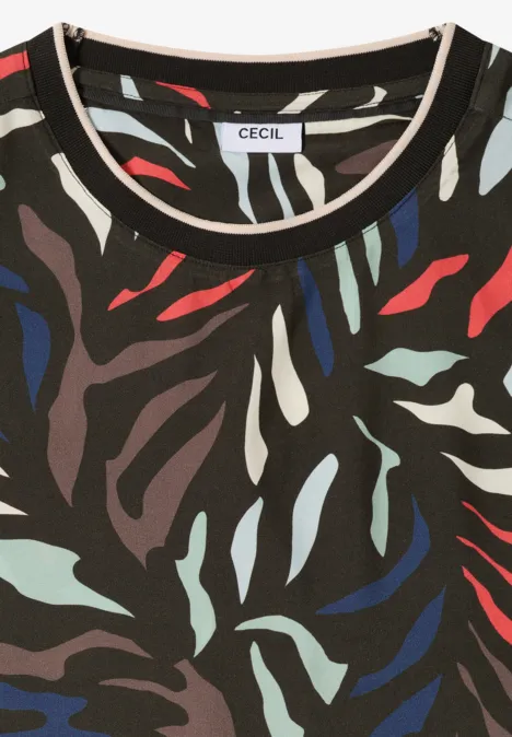 Blouse à motifs raw khaki