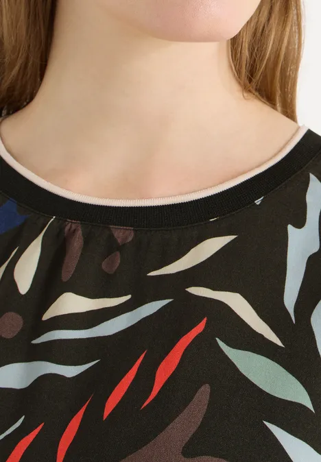 Blouse à motifs raw khaki