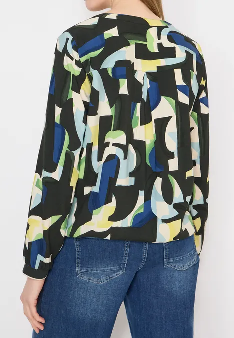 Blouse à motifs raw khaki