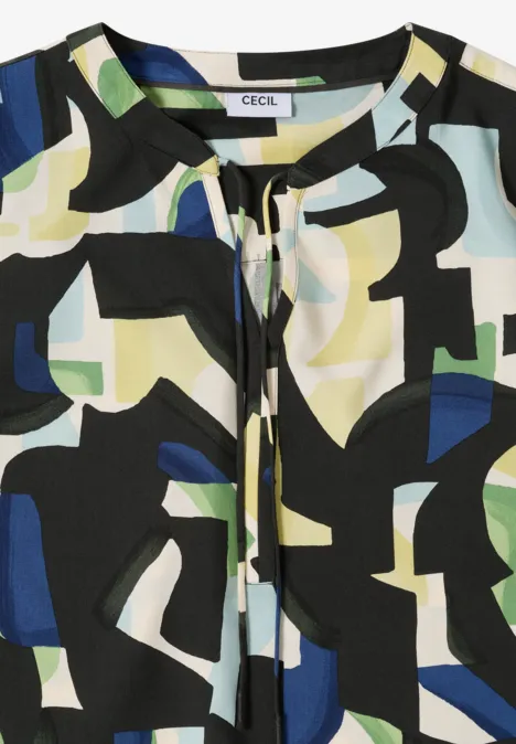 Blouse à motifs raw khaki