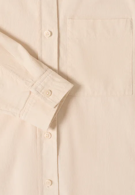 Hemdbluse in Unifarbe pearl beige