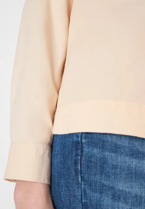 Hemdbluse in Unifarbe pearl beige