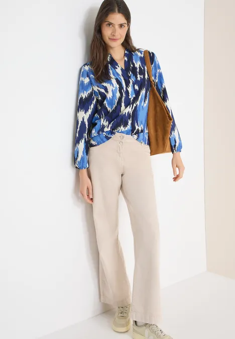 Wzorzysta bluzka koszulowa cloud blue