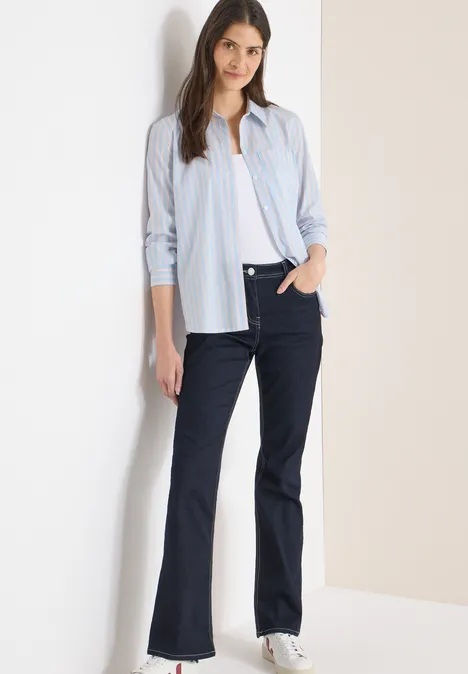 Bluzka koszulowa w paski cloud blue Bluzka koszulowa w paski cloud blue