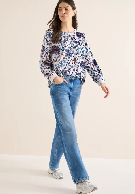 Gedessineerde blouse light alabaster white Gedessineerde blouse light alabaster white