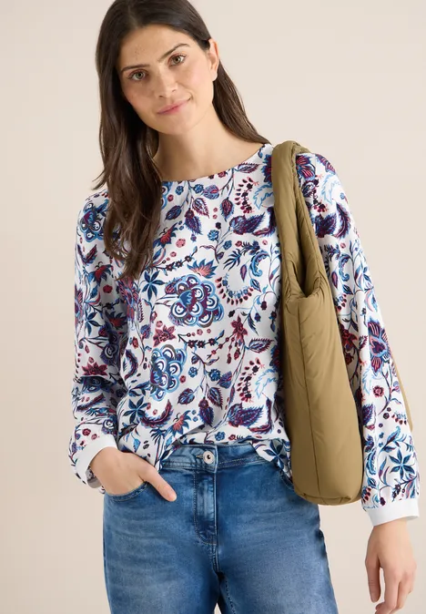 Gedessineerde blouse light alabaster white Gedessineerde blouse light alabaster white