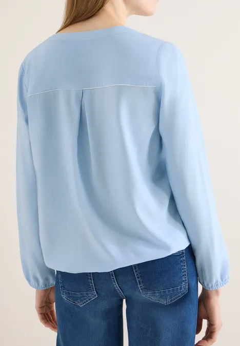 Bluse in Unifarbe light sky blue