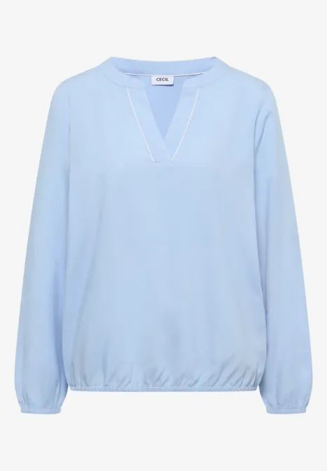 Bluse in Unifarbe light sky blue