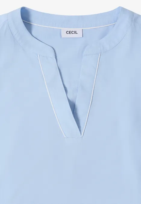 Bluse in Unifarbe light sky blue