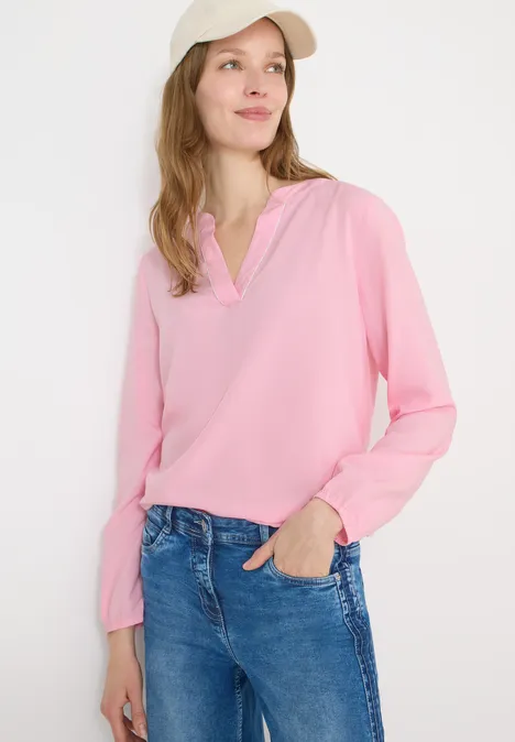 Bluse in Unifarbe light blush rose
