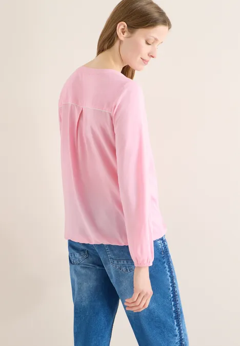 Bluse in Unifarbe light blush rose