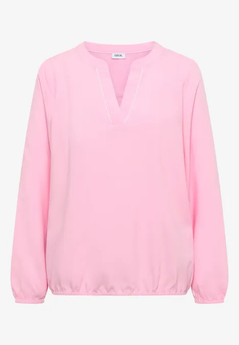 Bluse in Unifarbe light blush rose