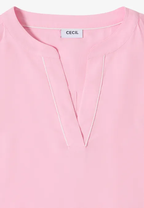 Bluse in Unifarbe light blush rose