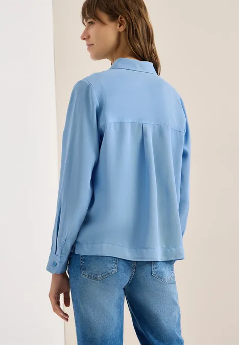 Blouse en denim coloré cloud blue Blouse en denim coloré cloud blue