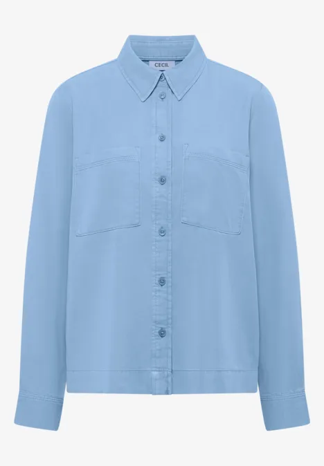 Blouse en denim coloré cloud blue Blouse en denim coloré cloud blue