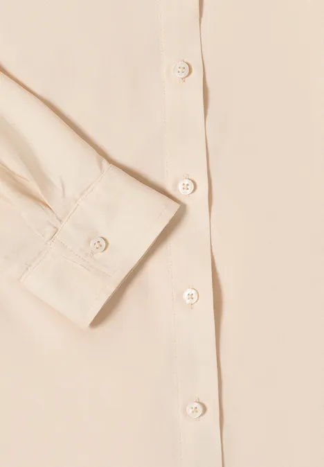 Bluzka koszulowa w jednolitym kolorze pearl beige