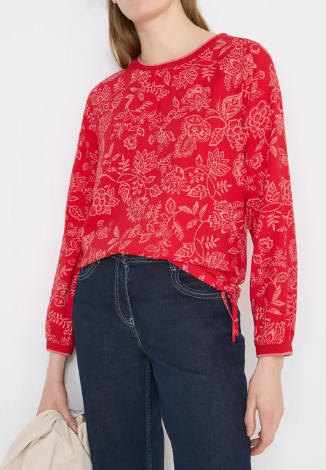 Gemusterte Bluse glazed apple red Gemusterte Bluse glazed apple red