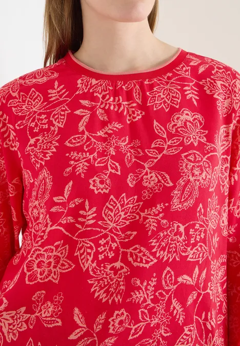 Gemusterte Bluse glazed apple red Gemusterte Bluse glazed apple red