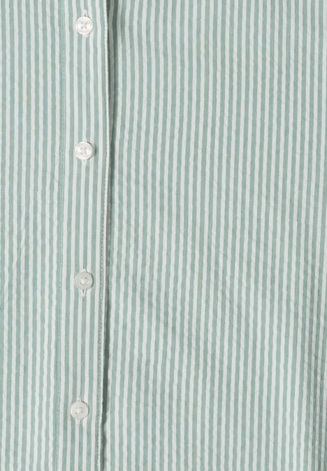 Seersucker Bluse smoke salvia Seersucker Bluse smoke salvia