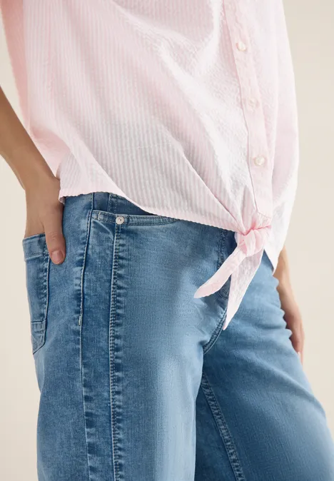 Seersucker Bluse light blush rose Seersucker Bluse light blush rose