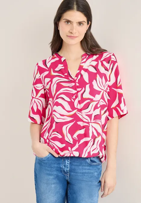 Gestreifte Bluse beetroot pink