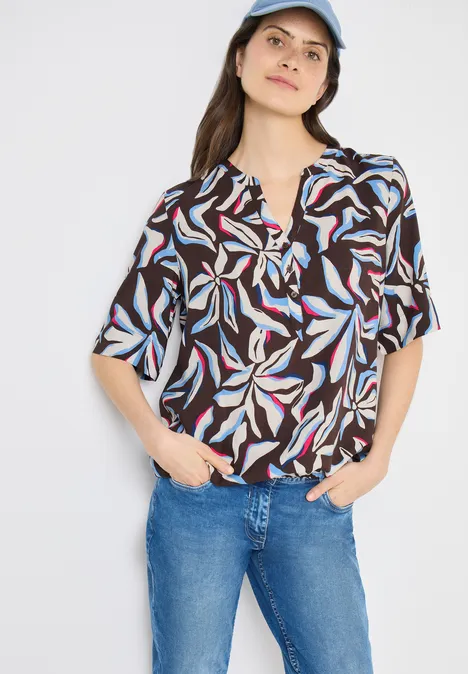 Blouse à rayures macchiato brown