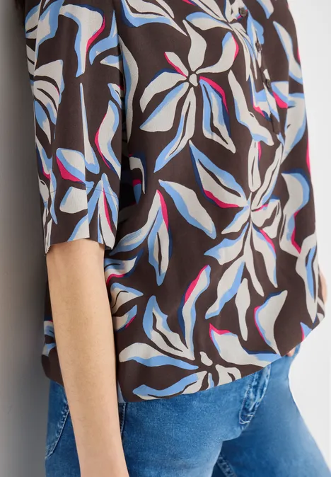 Blouse à rayures macchiato brown