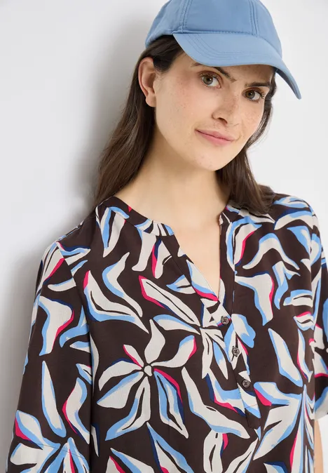 Blouse à rayures macchiato brown