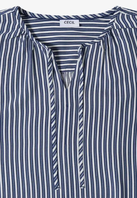 3/4-Arm Bluse mit Streifenmuster sporty denim blue