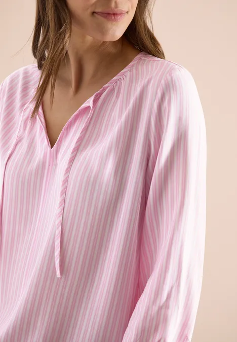 3/4-Arm Bluse mit Streifenmuster light blush rose