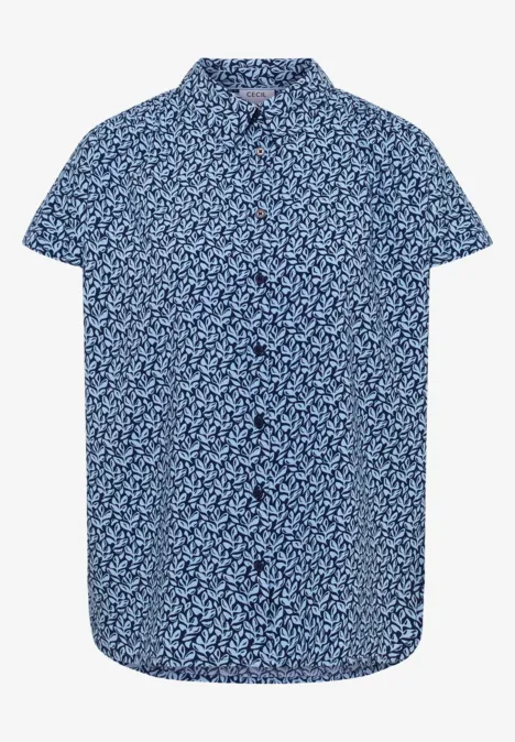 Blouse à manches courtes avec patte de boutonnage universal blue