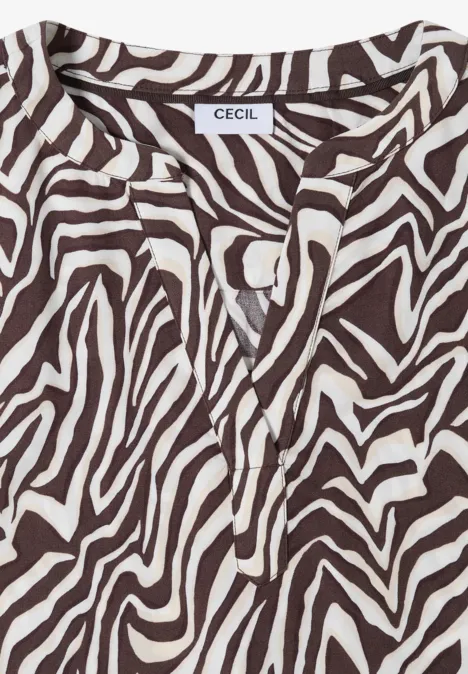 Blouse zébrée noire et blanche de la marque CECIL.
