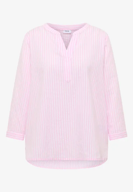 3/4-Arm Bluse in Seersuckerqualität light blush rose