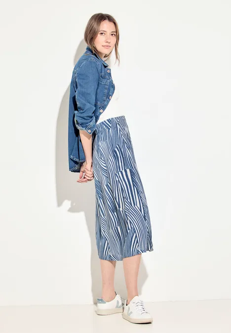 Print Crepe Rock soft light blue