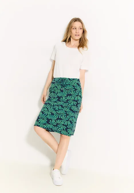 Midirock mit Print fresh apple green