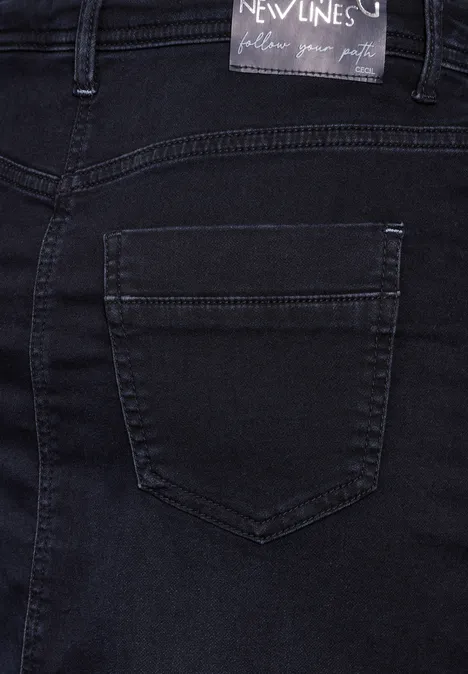Jeans-Rock blue black used wash