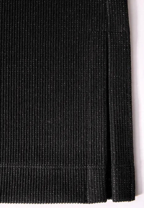 Rok met glitterdetails black melange