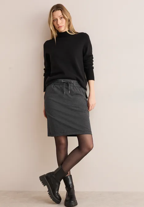 Two-Tone Jogg Skirt Black