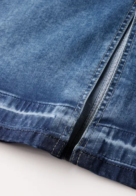 Midi-Jeansrock mid blue used wash