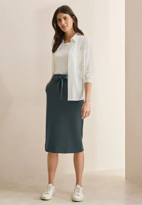 Rock mit Gürtel slate khaki
