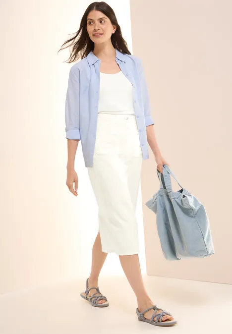 Midi Jeansrock vanilla white