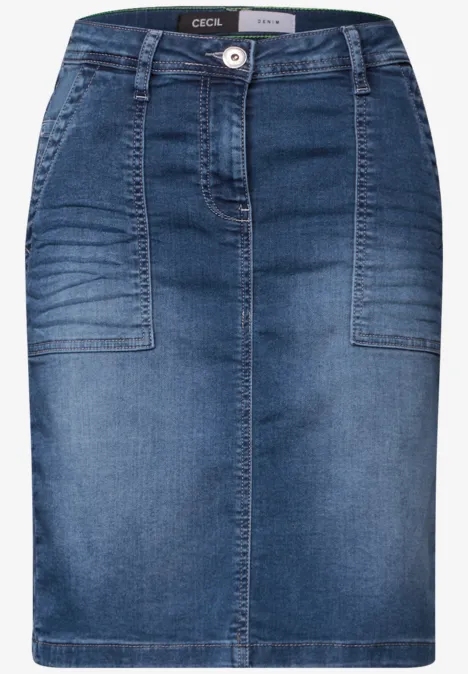 Jeansrock light blue wash