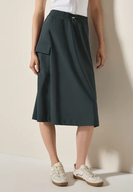 Leichter Midi-Rock slate khaki