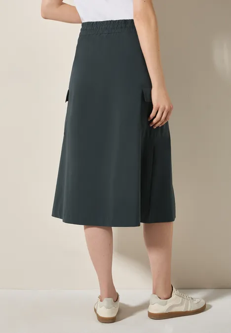 Leichter Midi-Rock slate khaki